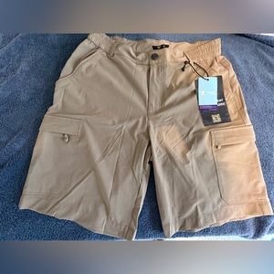 MIER Woman Stretch Hiking Shorts Quick Dry Nylon Brown Cargo Shorts Size: 10